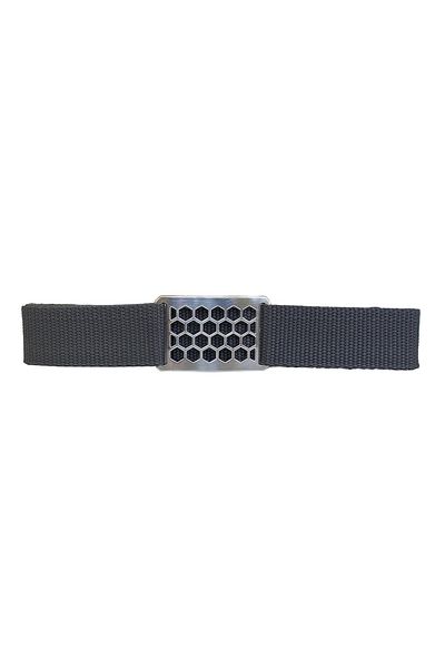 GoDeri 2023 New Season Unisex Nickel Matte Honeycomb Buckle Column Belt - Smoked, 4 Cm
