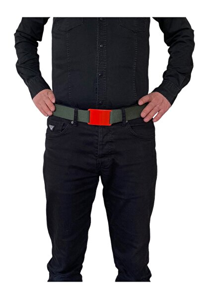 GoDeri 2023 Новий сезон унісекс червоний ремінь із зеленою пряжкою 4 см