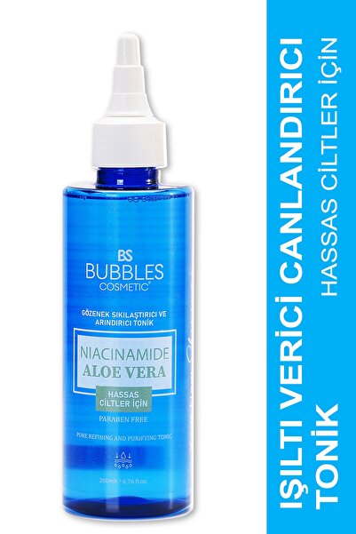 bs bubbles cosmetic Tonik Hassas Ciltler Nıacinamide Aloe Vera Paraben Free 2...