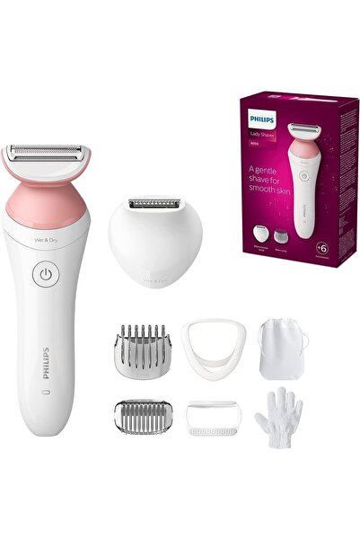 Philips Lady Shaver Series 6000 – Kadın Tıraş Makinesi, 7 Aksesuar BRL 146/00