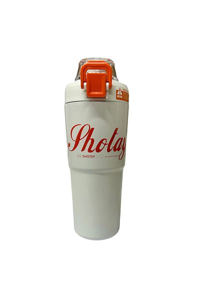 Shotay قارورة ترمس من الفولاذ الأبيض سعة 750 مل