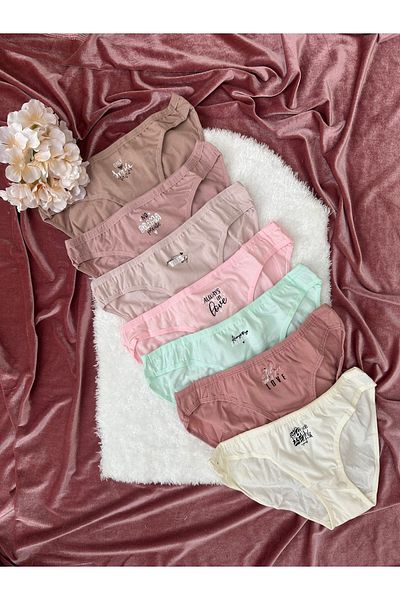 MODALADY Swella Women's 7-Piece Cotton Fabric Slip Panties