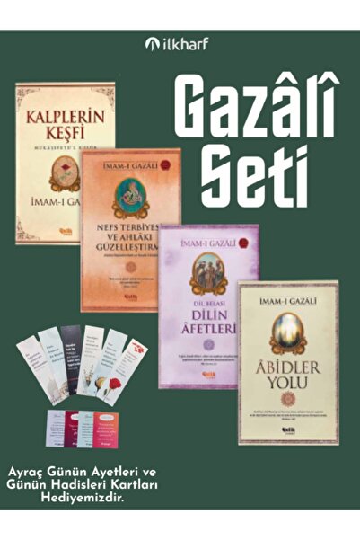 Çelik Yayınevi Imam-ı Gazali Seti Kalplerin Keşfi - Nefs Terbiyesi - Dilin Af...