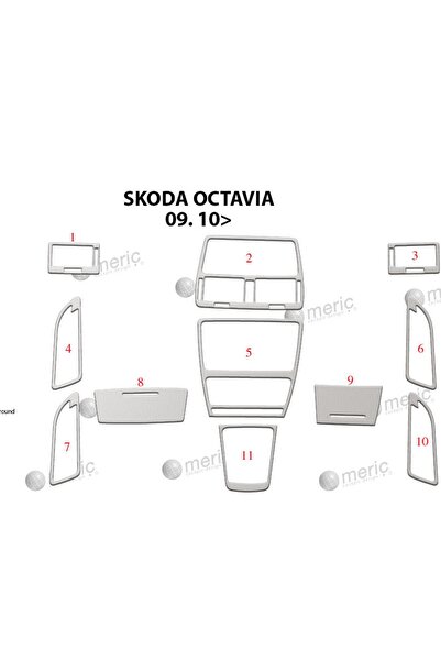 meriç cockpit design ميريتش ®   سكودا اوكتافيا توربيدو امامي مطلي الومنيوم 11...