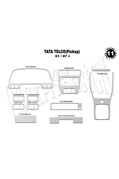 meriç cockpit design ميريتش ®   تاتا تيلكو توربيدو أمامي مطلي بالألمنيوم 11 ق...