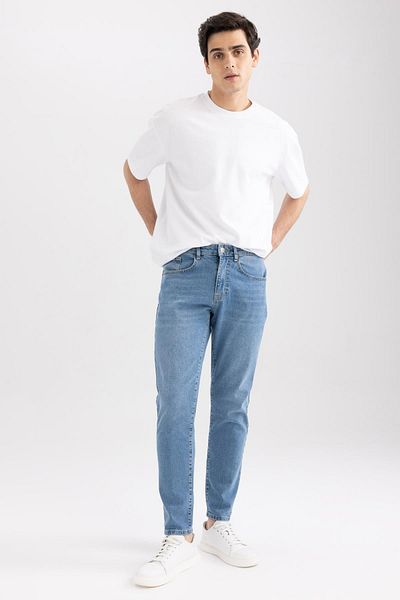 DeFacto Τζιν παντελόνι Narrow Fit Slim Fit - Κανονική μέση, συρρικνούμενο πόδι A4333ax23sm