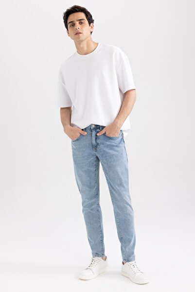 DeFacto Slim Tapered Fit Narrow Fit Normal Waist Tapered Leg Jean Trousers