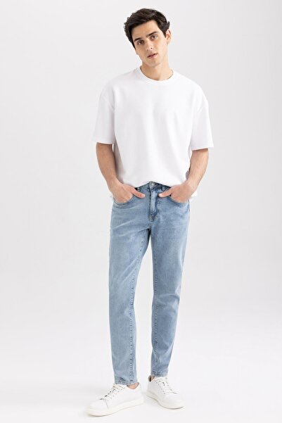 DeFacto Slim Tapered Fit Narrow Fit Normal Waist Tapered Leg Jean Trousers