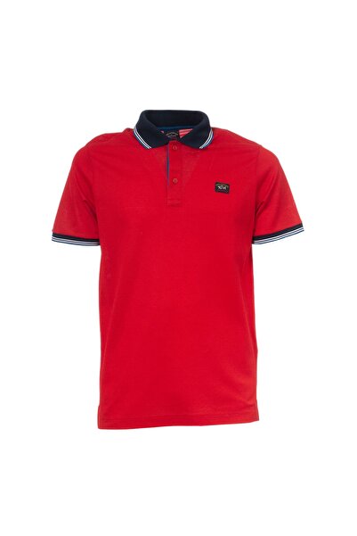 PAUL&SHARK Men's Cotton Regular Fit Comfortable Red Polo Collar T-Shirt 23411300-577