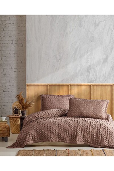 Şaheser Enza Jakarlı Çift Kişilik Yatak Örtüsü Takımı