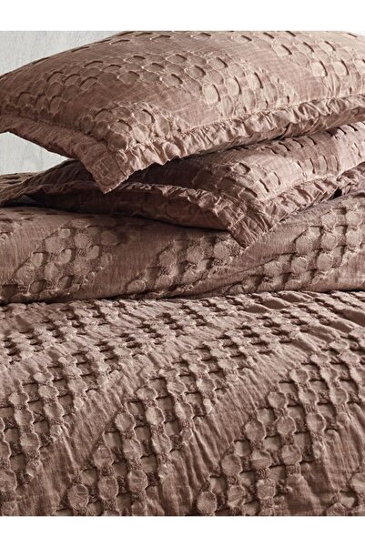 Şaheser Enza Jakarlı Çift Kişilik Yatak Örtüsü Takımı