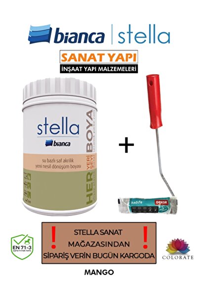 Bianca Su Bazlı Saf Akrilik Boya Ve Rulosu 1Lt