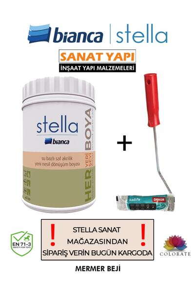 Bianca Su Bazlı Saf Akrilik Boya Ve Rulosu 1Lt