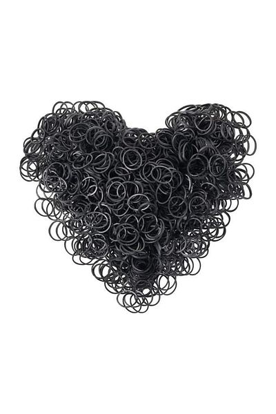 MUJGAN Black Rubber Hair Clip 1000 Pieces