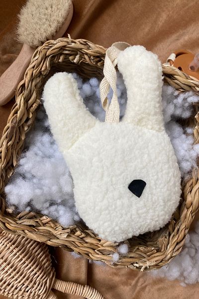 vivimade White Bunny Pacifier Strap