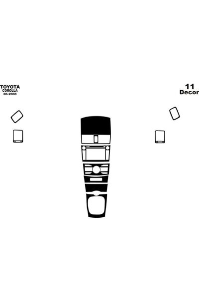 meriç cockpit design ميريتش ®   تويوتا كورولا تنجيد صندوق اليد امامي اسود لام...
