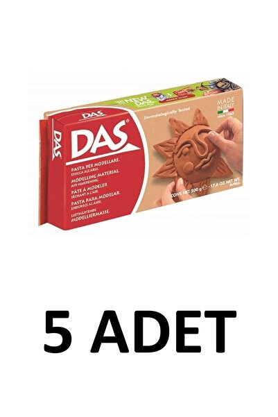 Das 5 Adet Hava Ile Kuruyan Seramik Kil Hamuru Doğal 500 Gr Toprak Rengi