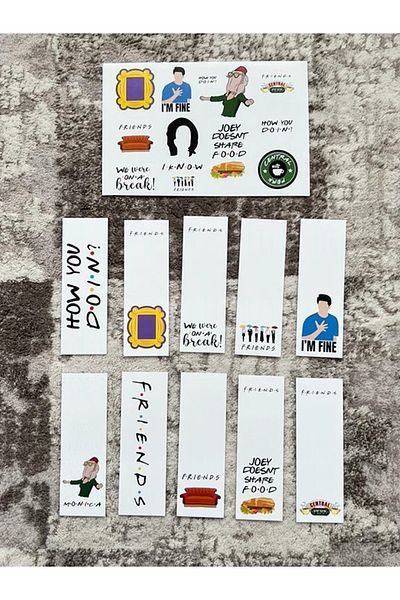 Paytak Moda Friends Series Bookmark and Stickers Sticker Set Pytkstkryrc10