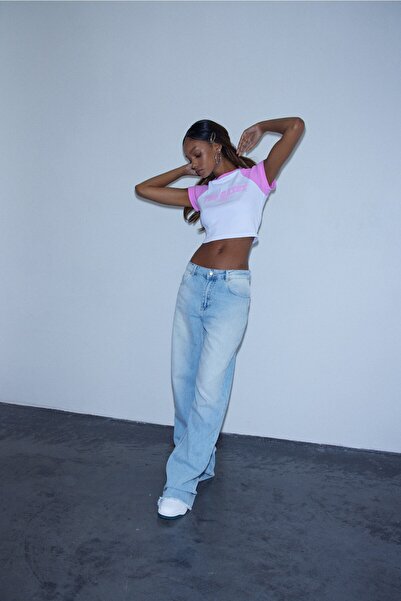 Bases Women's Blue Wide Leg Jeans