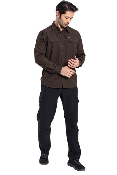 Crozwise Outdoor - Ανδρικό καφέ αθλητικό πουκάμισο - 7132-04