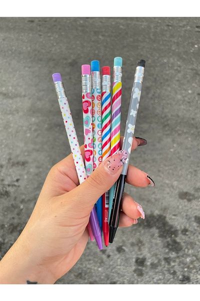 Planet Butik Pencil Look 0.7 Nib Versatil Pencil Set of 6