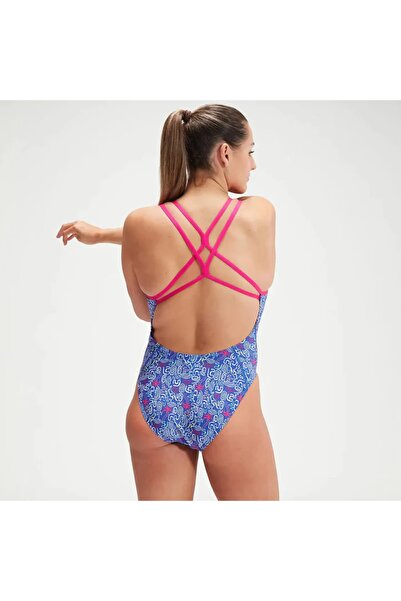 SPEEDO Costum de baie pentru femei Alov Dıgı Starbk 1buc Af Albastru/roz 8- 1284215174   Yzm