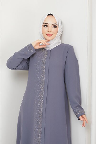 KMKkombin Women's Summer Hidden Zipper Honeycomb Fabric Hijab Topcoat