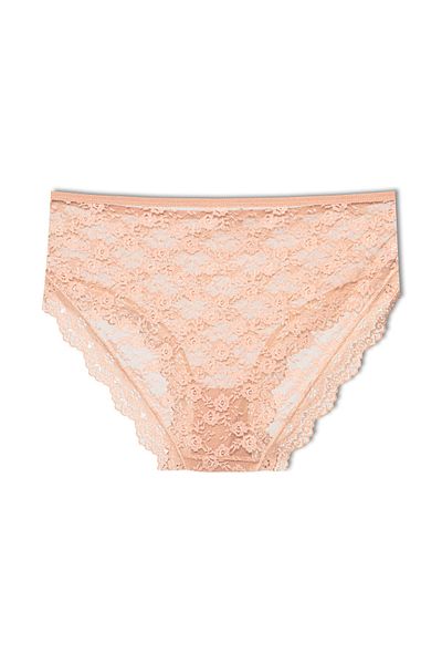 HNX Brown Lace High Waist Plus Size Women's Panties