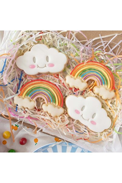 Hobist Bulut - Gökkuşağı Kurabiye Kalıbı Ve Şeker Hamuru Kalıbı Ikili Set