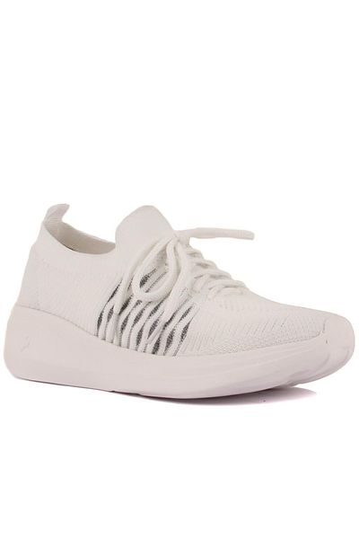 SailLakers White Color Lace-Up Women's Casual Shoes