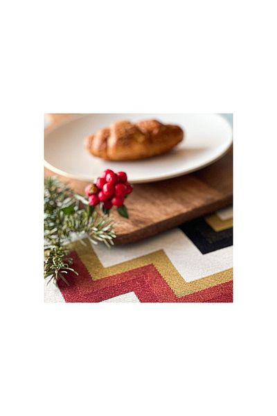 Alesta Home 6-Piece Zigzag Patterned Fabric American Service 50x35cm