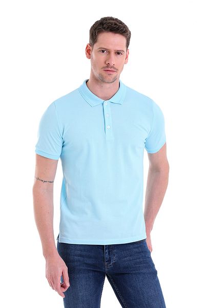 Hatemoğlu Μπλουζάκι μπλουζάκι Comfort Fit απλό 100% βαμβακερό με λαιμόκοψη
