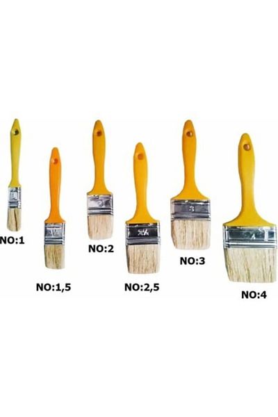 Babacan Plastic Handle Cut Brush No:2 Paint Whitewash Brush
