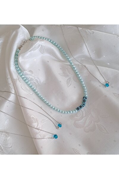 SOUL BY A&B Bride Kolye Gelin Nedime Kolyeleri Inci Ve Kristal Taşlı 4lü Set ...
