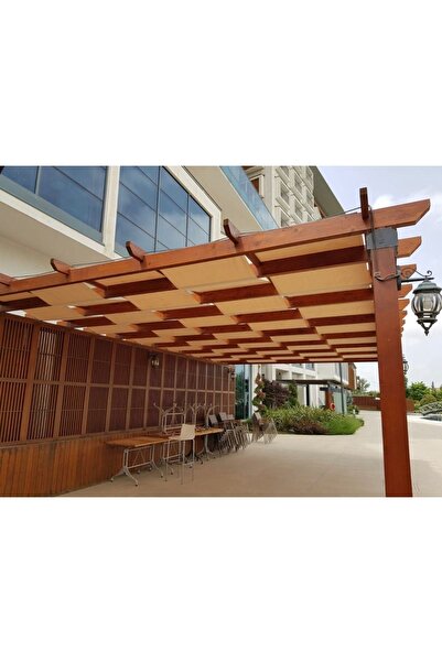 sizenelazım Krem Su Geçirmez Oxford Kumaş Dekoratif Gölgelik 0.5m X 10m