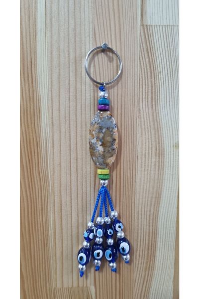 erdoğan hobi Bead Detailed Gift Keychain - Charm Charm Ornament, Mdl4