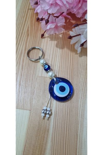 erdoğan hobi Keychain Charm Glass Pearl Evil Eye Ornament Car Ornament Bag Ornament Evil Eye Beaded Gift Keychain