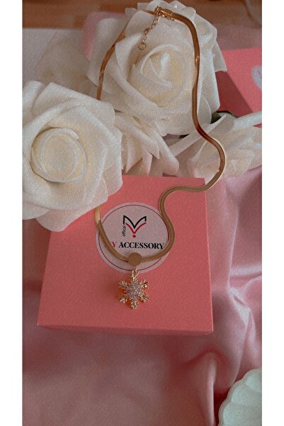 CLARİS Kar Tanesi Zarif Stres Çarkı Kolyesi