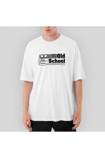 Z zepplin Tricou alb supradimensionat BMW Old School E30