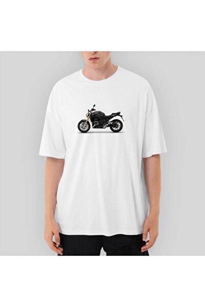 Z zepplin بي ام دبليو R1200r تي شيرت أبيض كبير الحجم