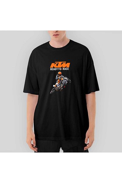 Z zepplin Ktm Ready To Race Moto Oversize Μαύρο T-Shirt