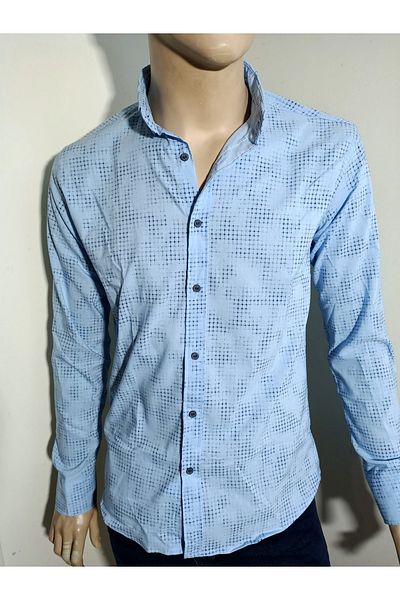 PACHOZ Спортна риза Slim Fit с копчета