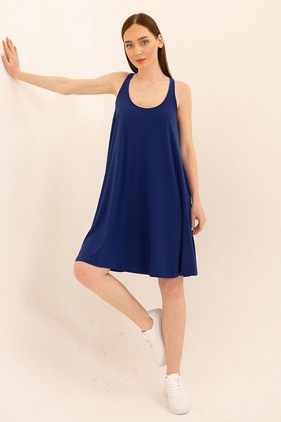 Laranor Sax U Collar Relaxed Cut Dress