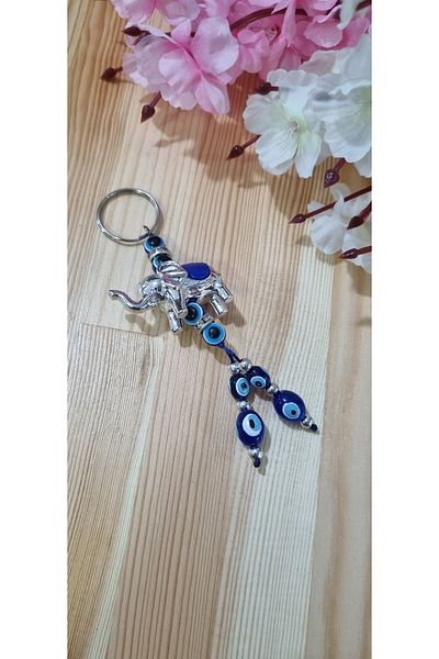 erdoğan hobi Keychain Charm Keychain Elephant Figure Ornament Car Ornament Bag Ornament Evil Eye Beaded Keychain