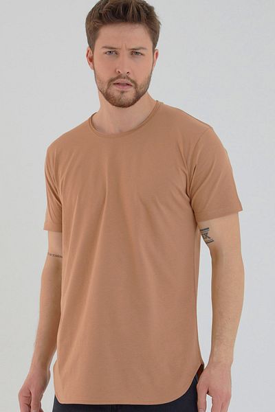 AMAZING CRASH Ανδρικό μπλουζάκι Basic Crew Neck Long Fit με φούστα