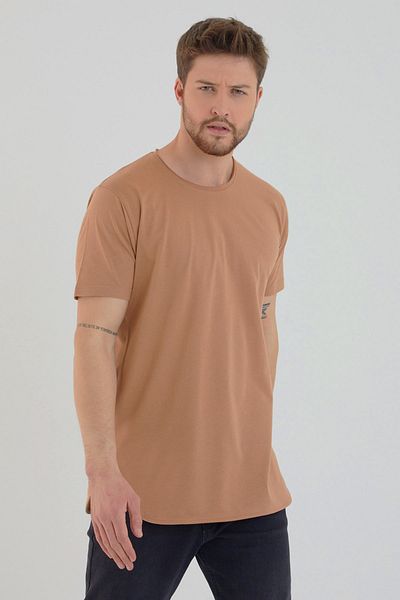 AMAZING CRASH Ανδρικό μπλουζάκι Basic Crew Neck Long Fit με φούστα