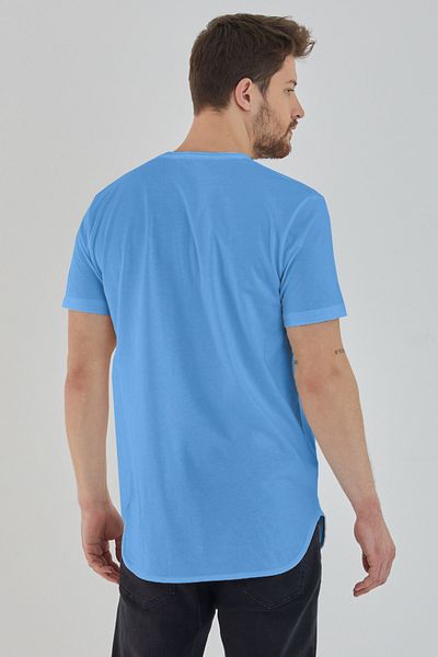 AMAZING CRASH Tricou de bază pentru bărbați, cu decolteu lung, cu tiv