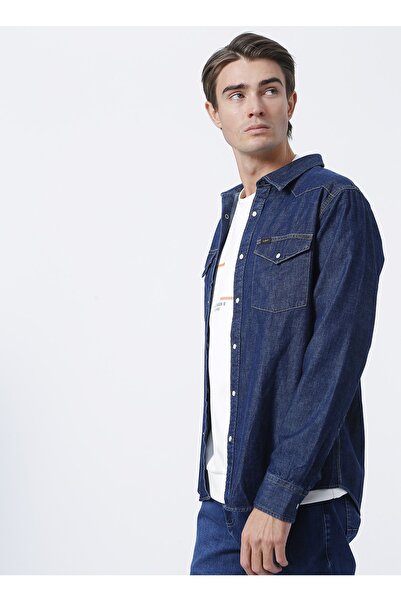 Lee Mavi Erkek Normal Denim Gömlek L66WPLLH