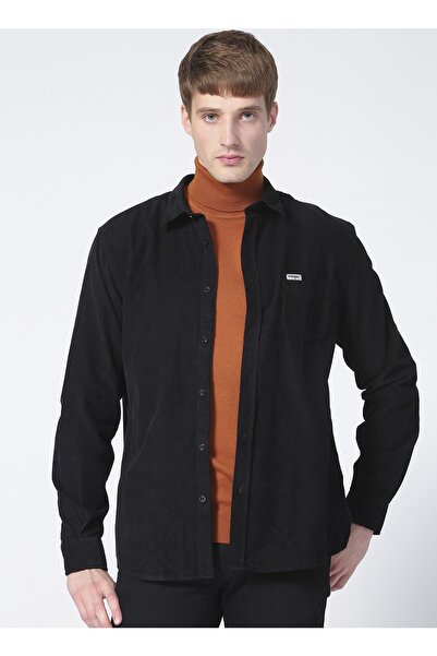 WRANGLER Gömlek Yaka Fitilli Siyah Erkek T-shirt W5a14a100_corduroy Shirt