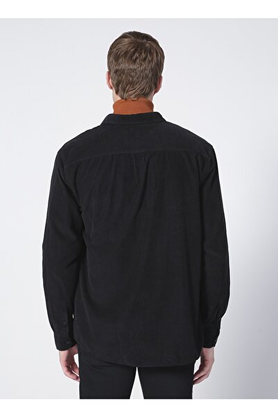 WRANGLER Gömlek Yaka Fitilli Siyah Erkek T-shirt W5a14a100_corduroy Shirt